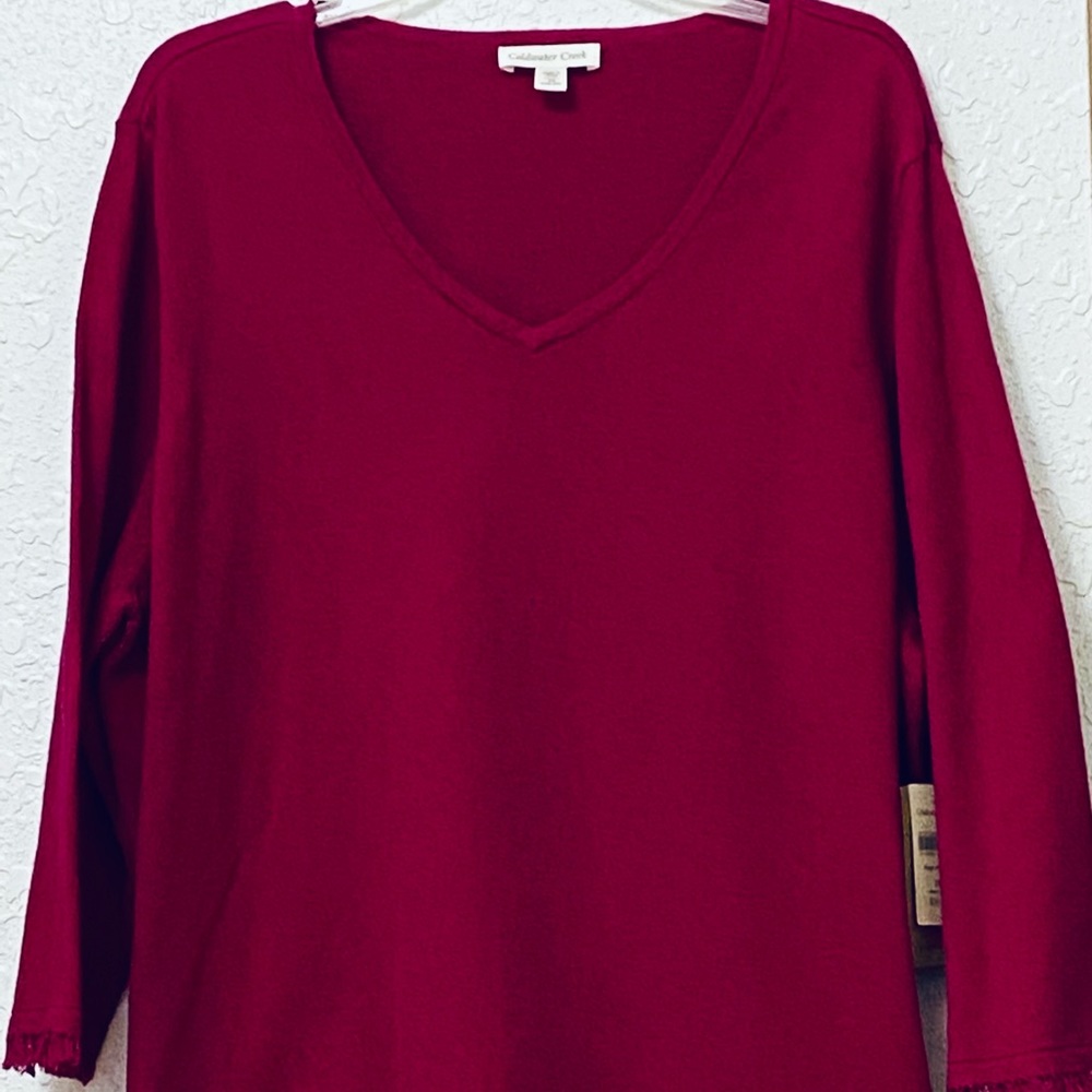NWT Coldwater Creek Deep Magenta Sweater 3X